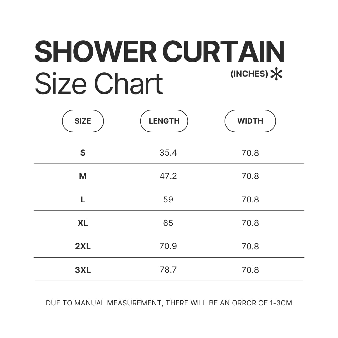 Shower Curtain Size Chart - Ishura Store